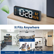 Load image into Gallery viewer, Stylish 16.2 Inch LED Wall Clock – Modern Design with Remote Control Features