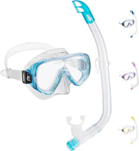 Load image into Gallery viewer, Comfortable Kids Snorkeling Set - Adjustable Ondina Mask &amp; Top Snorkel Kit