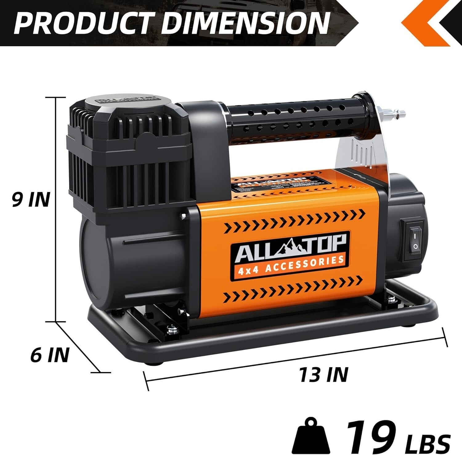 Quick Inflate 12V Air Pump with Safety Features for Trucks & RVs - 78 Db Noise