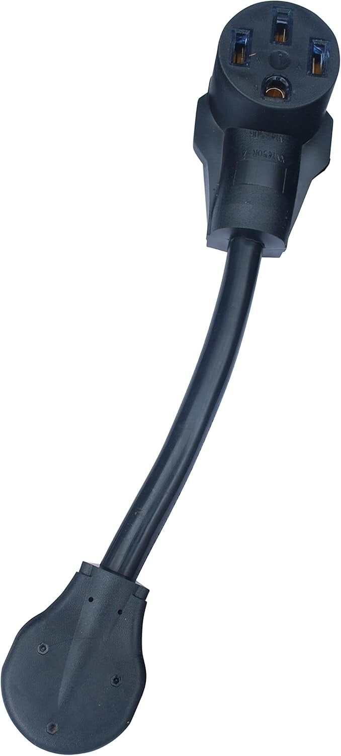 Durable NEMA 3-Prong to 4-Prong Adapter for Smooth Power Transfer - 12' Length