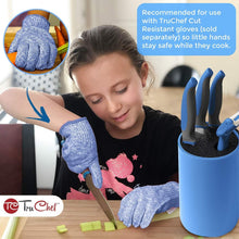 Load image into Gallery viewer, 5-Piece Kids Cooking Set: Safe Blue Knives, Peeler &amp; Holder for Young Chefs