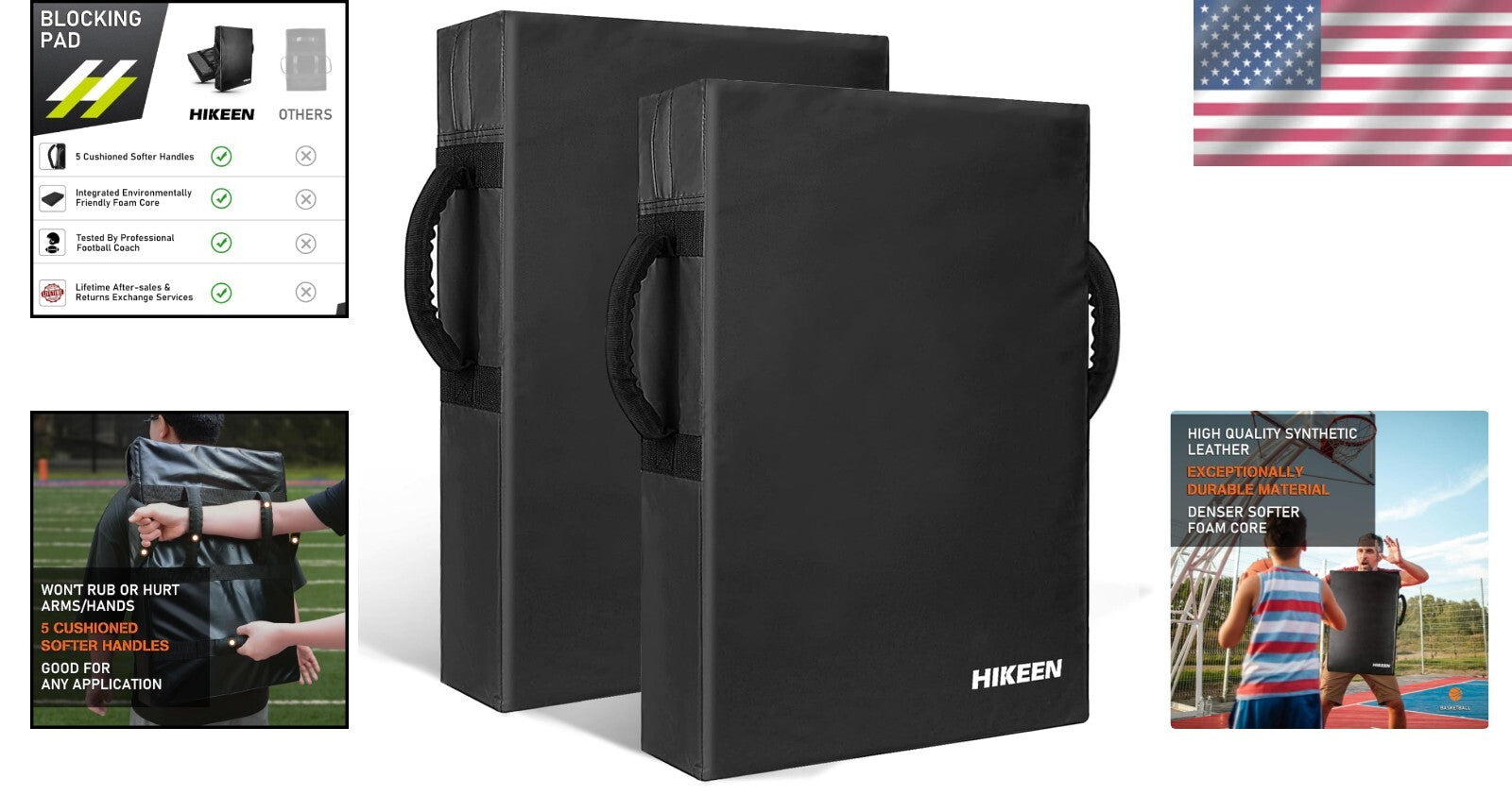 Durable Football Blocking Pad - 24"x16" Versatile Training Dummy for All Sports