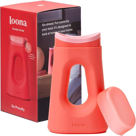 Loona Premium Female Urinal - Quiet, Spill-Proof Device for Travel & Outdoor Use