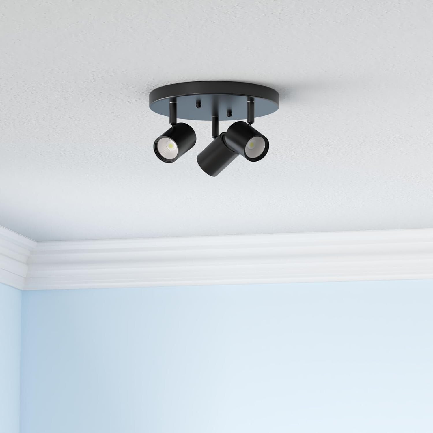 Elegant 5CCT Dimmable Track Light with Pivoting Heads - Flush Mount Design