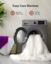 Load image into Gallery viewer, Luxurious Cream Faux Fur Throw - Reversible 60x80 Blanket for Year-Round Comfort