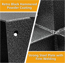 Load image into Gallery viewer, Retro Black Silver Pergola Brackets for 4x4 Posts - Rust Resistant 90° Angle