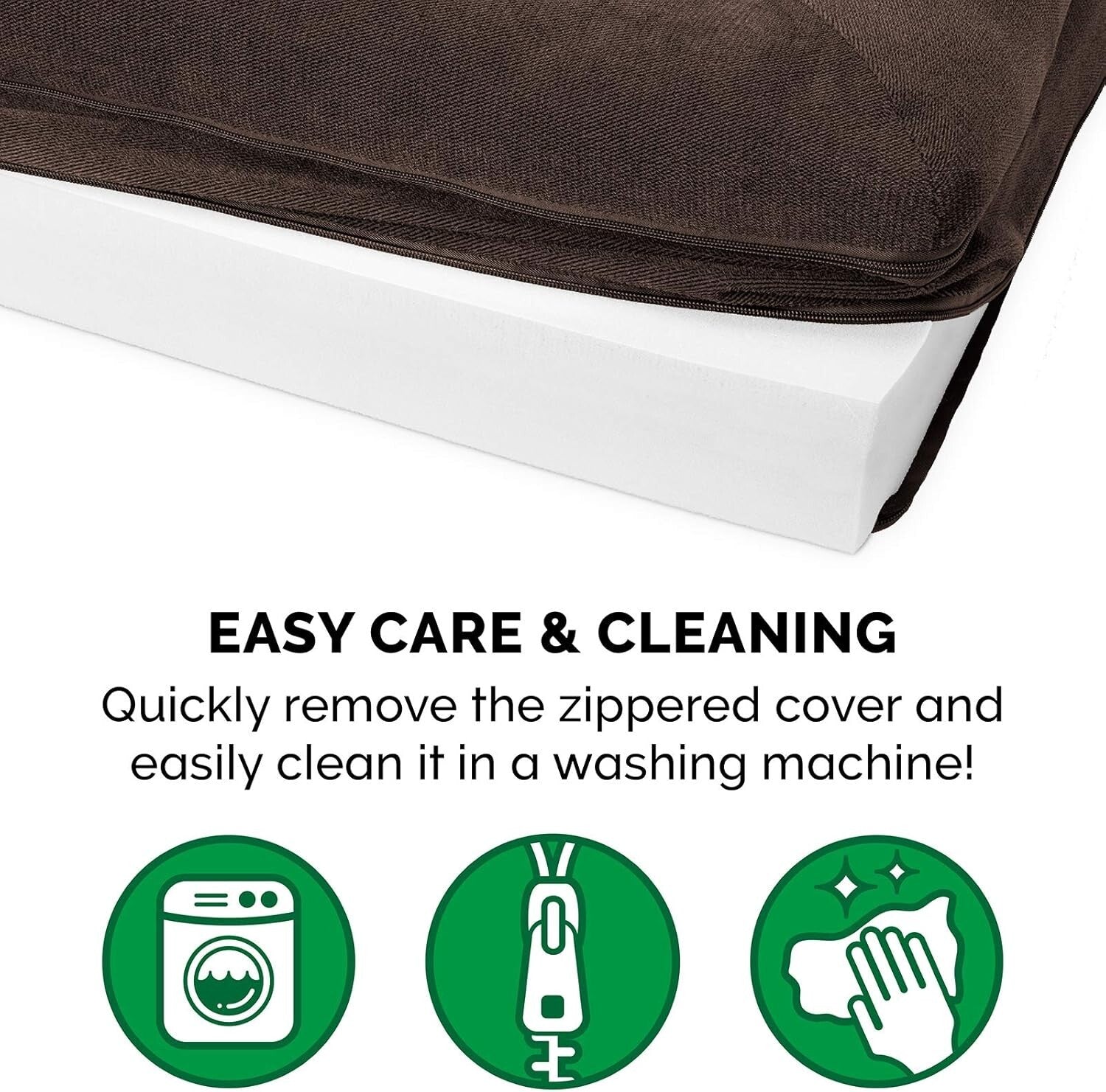 Comfortable Orthopedic Dog Bed, Coffee - Jumbo Plus Size for Dogs up to 125 lbs