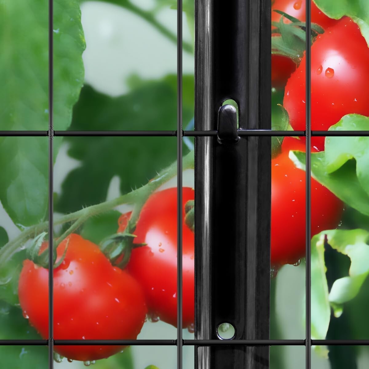 Versatile 4ft Black Steel Fence Posts - Ideal for Garden and Animal Barriers