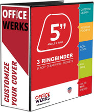 Load image into Gallery viewer, Extra-Large Heavy-Duty 3-Ring Binder with Crystal Clear Overlay - 2 Pack