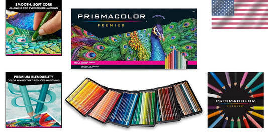 150 Premium Colored Pencils for Blending & Shading - Soft Core Assorted Colors