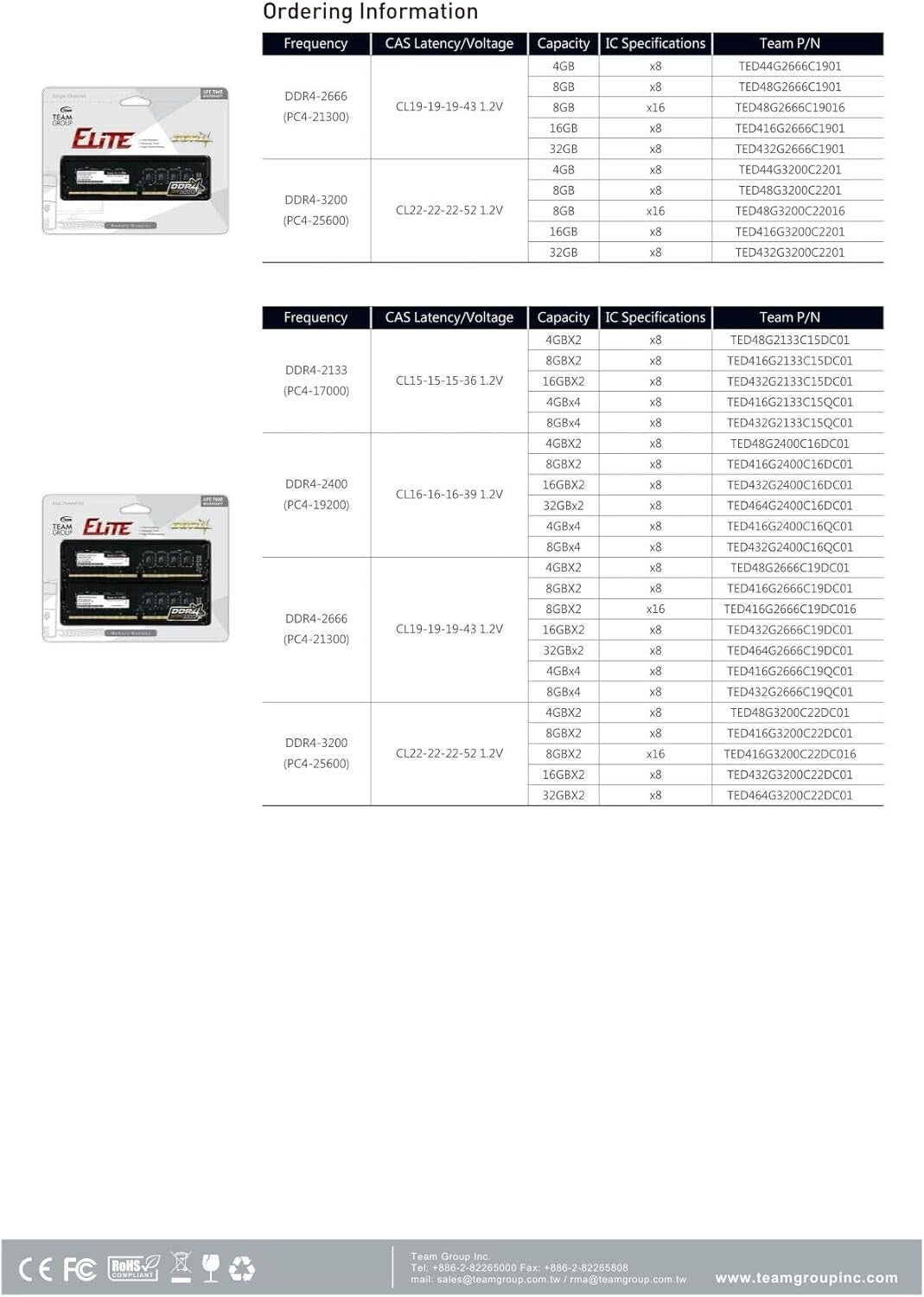 Elite 32GB DDR4 RAM Kit (2x16GB) 3200MHz for Powerful Desktop Upgrades
