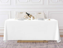 Load image into Gallery viewer, Elegant 5 Pack White 90x132 Inch Tablecloths for Stylish Dining Experiences