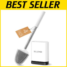 Load image into Gallery viewer, Flexible Silicone Toilet Brush with Stainless Steel Holder - Modern Cleanliness
