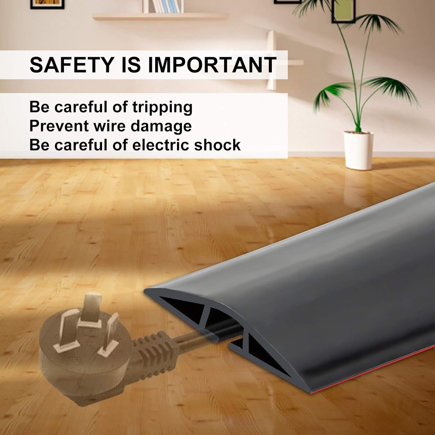 Flexible 20Ft Cable Protector with Heavy Duty Adhesive: Perfect for Any Surface