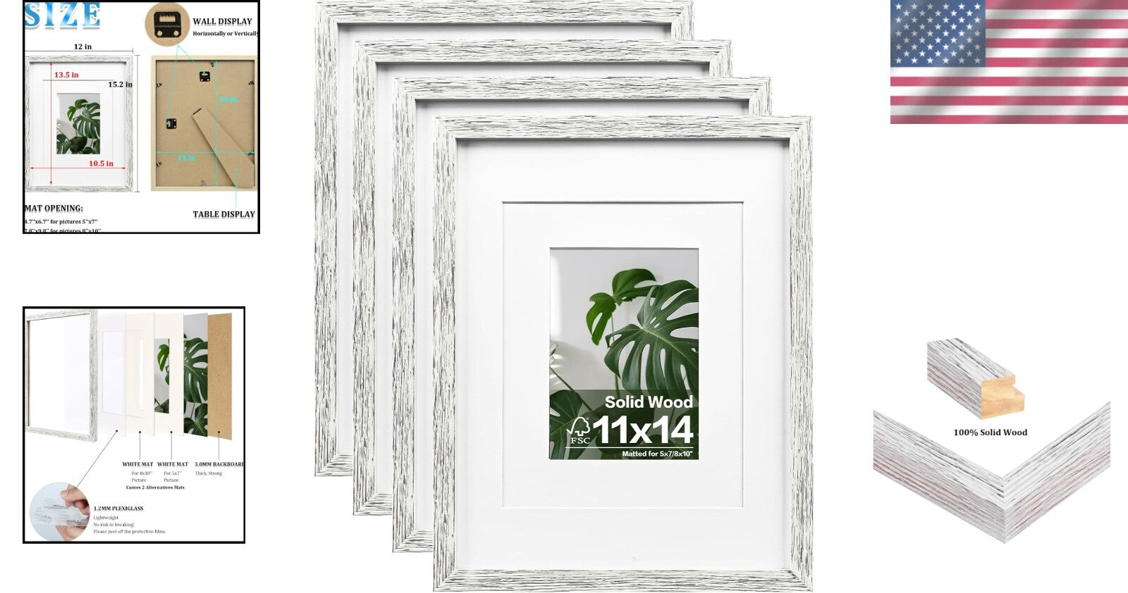 Elegant Solid Wood Frames with Easy Mounting - Perfect Gift for All Occasions