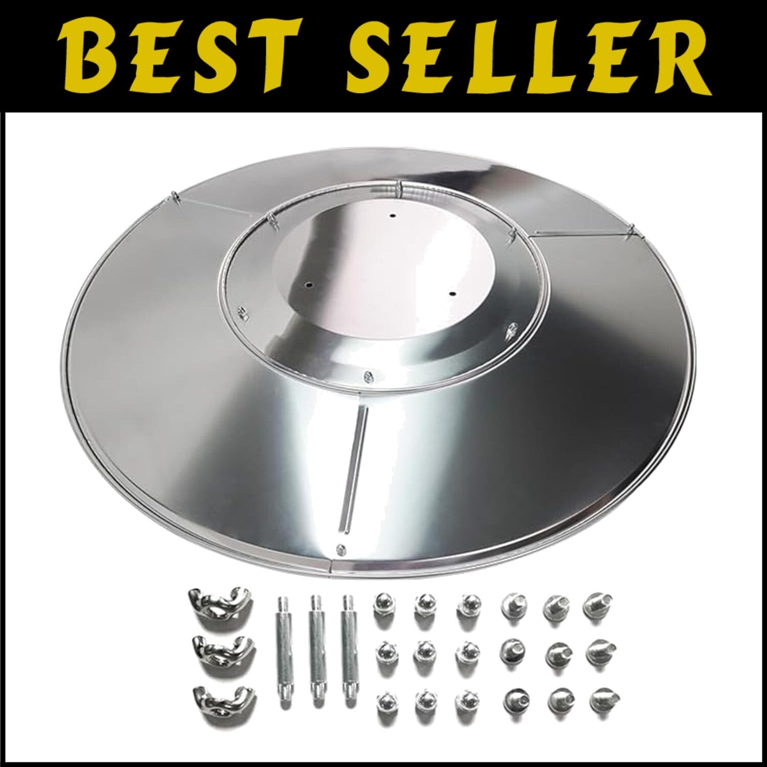 Universal Fit Aluminum Patio Heater Reflector Shield - Easy Installation, 33"