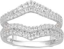 Load image into Gallery viewer, Sparkling Sterling Silver Wedding Band with AAAAA Cubic Zirconia - Gift Ready