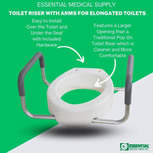 Load image into Gallery viewer, Durable Elevated Toilet Seat Riser for Easy Access - Fits Elongated Toilets Only