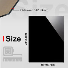 Load image into Gallery viewer, 24x36 Black Acrylic Sheets - Perfect for DIY Projects &amp; Crafting (2 Pack)