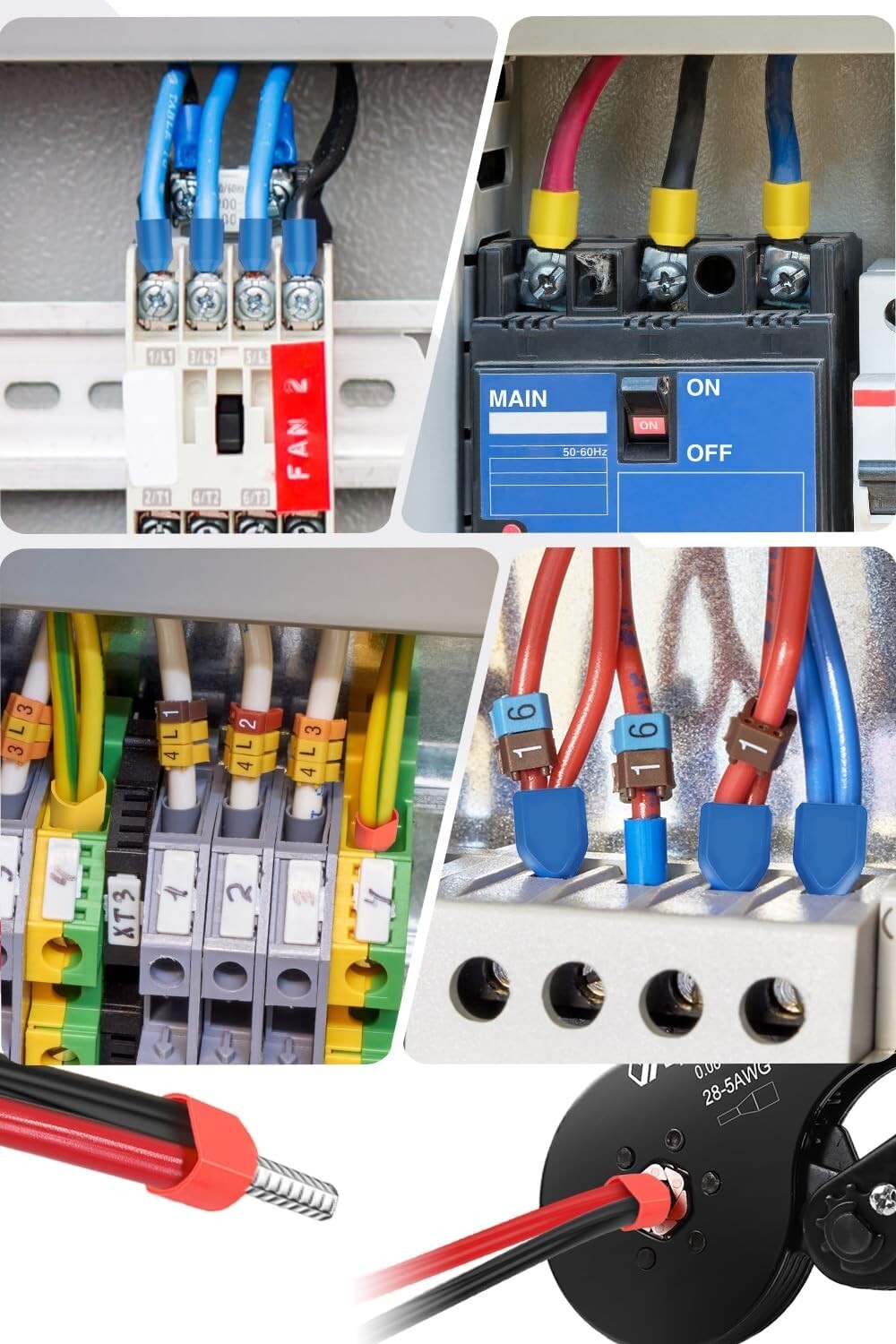 Precision Wire Ferrule Crimping Tool Kit - 1200 PCS Ferrule Connectors Included