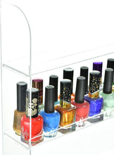 Load image into Gallery viewer, Ultimate Nail Polish Organizer - 6 Tier Acrylic Rack for Wall, Includes Cloth