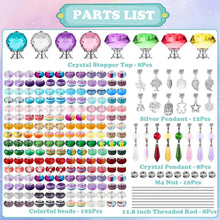 Load image into Gallery viewer, All-Season DIY Fairy Wand Garden Stake Kit - 238 Beads, Pendants, and Components