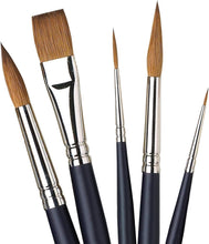 Load image into Gallery viewer, Deluxe Synthetic Sable Watercolor Brush - #8 Pointed Round for Fine Detailing