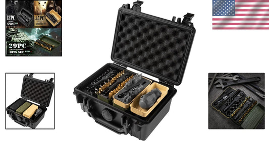 Multi-Functional 77-Piece Tool Set with Locking Flex Head & Waterproof Case