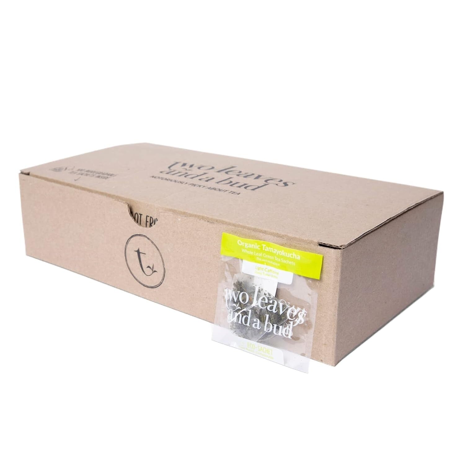 100 Count Pyramid Sachets of Whole Leaf Organic Green Tea - Light & Sweet Flavor