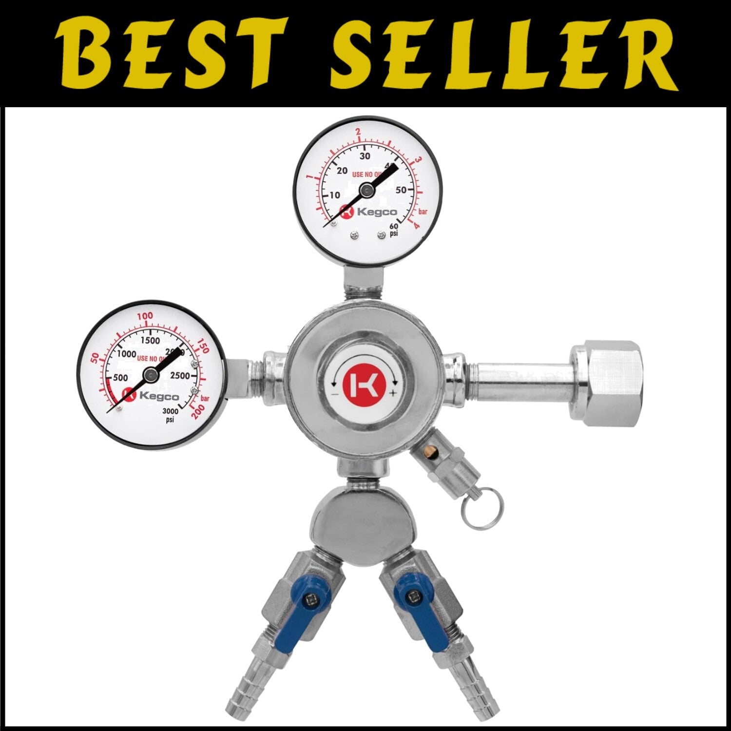 Versatile Keg Regulator with Safety Relief Valve - Perfect for Home Brewing