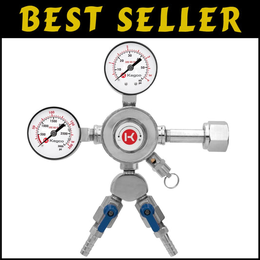 Versatile Keg Regulator with Safety Relief Valve - Perfect for Home Brewing