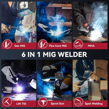 Load image into Gallery viewer, 250A 6-in-1 MIG Welder - Professional Aluminum Welding Machine with Accessories