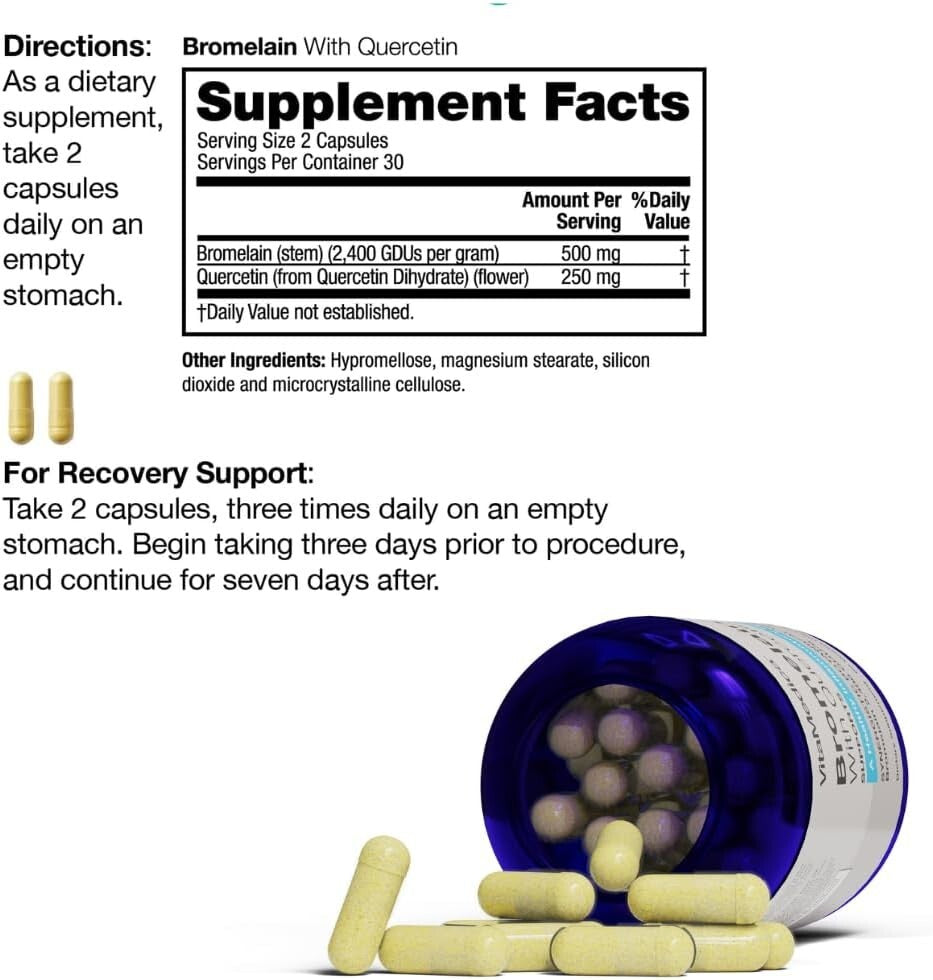 Energy & Recovery Formula: Arnica Montana Tablets with Bromelain & Quercetin