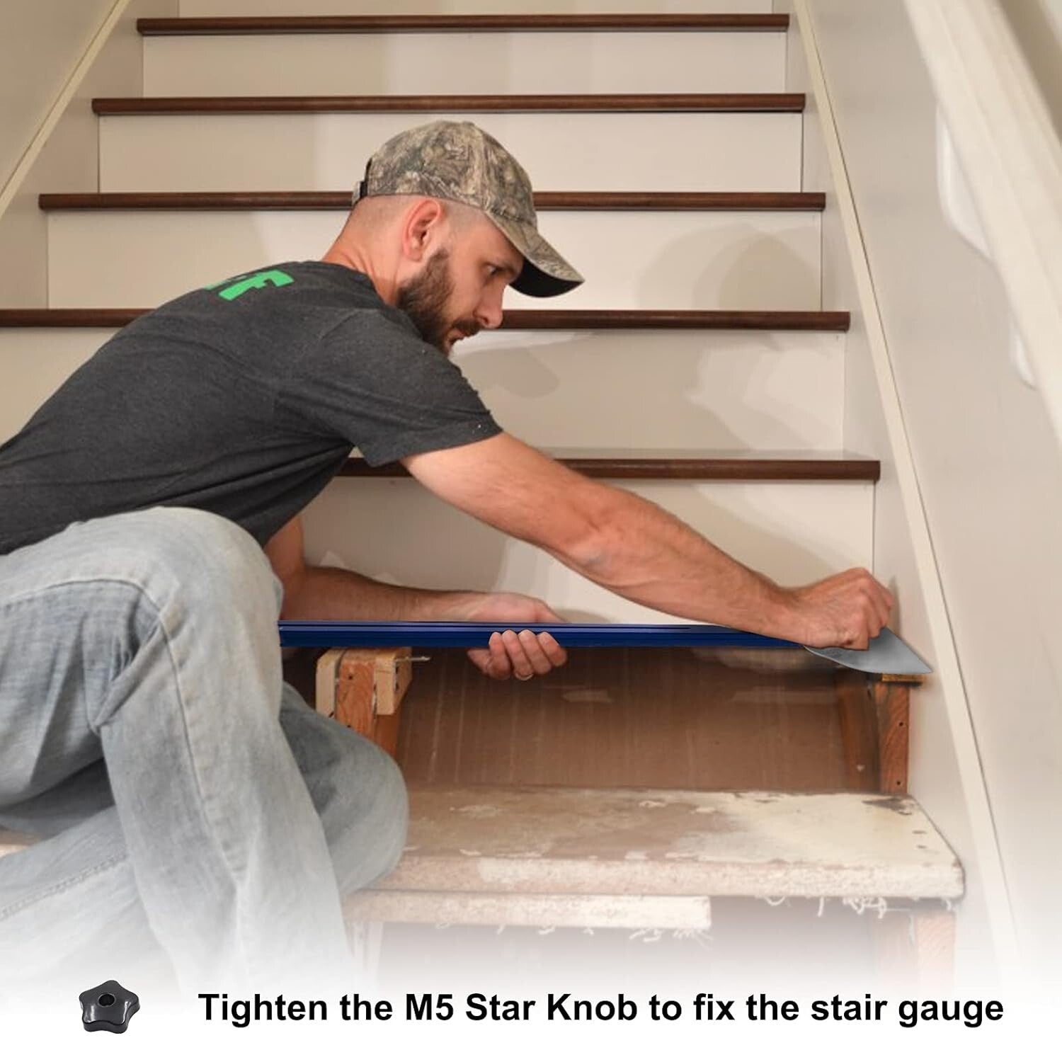High-Quality Adjustable Stair Template Tool - For Precise Measurements & Cuts