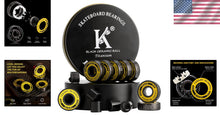 Load image into Gallery viewer, Durable 608rs Skateboard Bearings with Washers - Precision ABEC 9 Performance