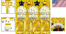 Load image into Gallery viewer, Reusable 2022 Gold Graduation Balloons &amp; Confetti Set - Picture-Perfect Decor