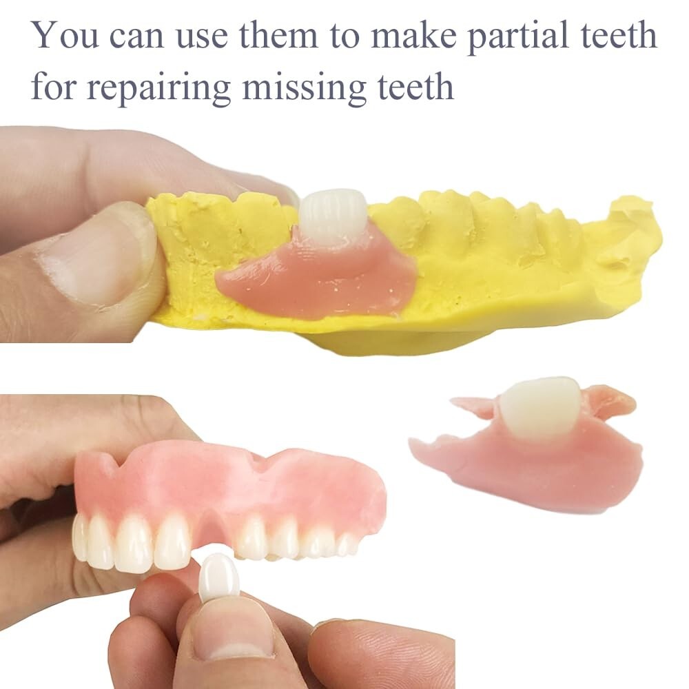 DIY Denture Kit for Missing Teeth Repair - Adjustable Comfort & Natural Finish
