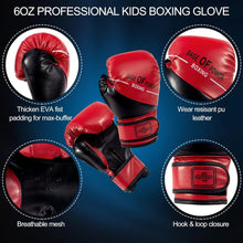 Load image into Gallery viewer, Kids Punching Bag with 6oz Gloves - Perfect for Kickboxing &amp; Taekwondo Training