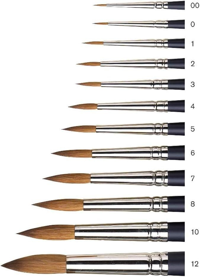 Deluxe Synthetic Sable Watercolor Brush - #8 Pointed Round for Fine Detailing