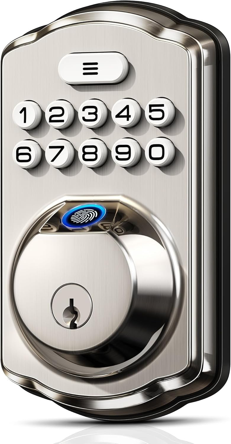 4-in-1 Fingerprint & Keypad Smart Door Lock - Durable & Secure with Easy Setup