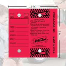 Load image into Gallery viewer, Durable 500 Key Tags with Advanced Seal Technology &amp; Chrome Rings - Red