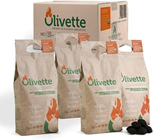 Load image into Gallery viewer, Organic Smoke-Free Charcoal Briquettes from Recycled Olive byproducts - 26.4 lbs