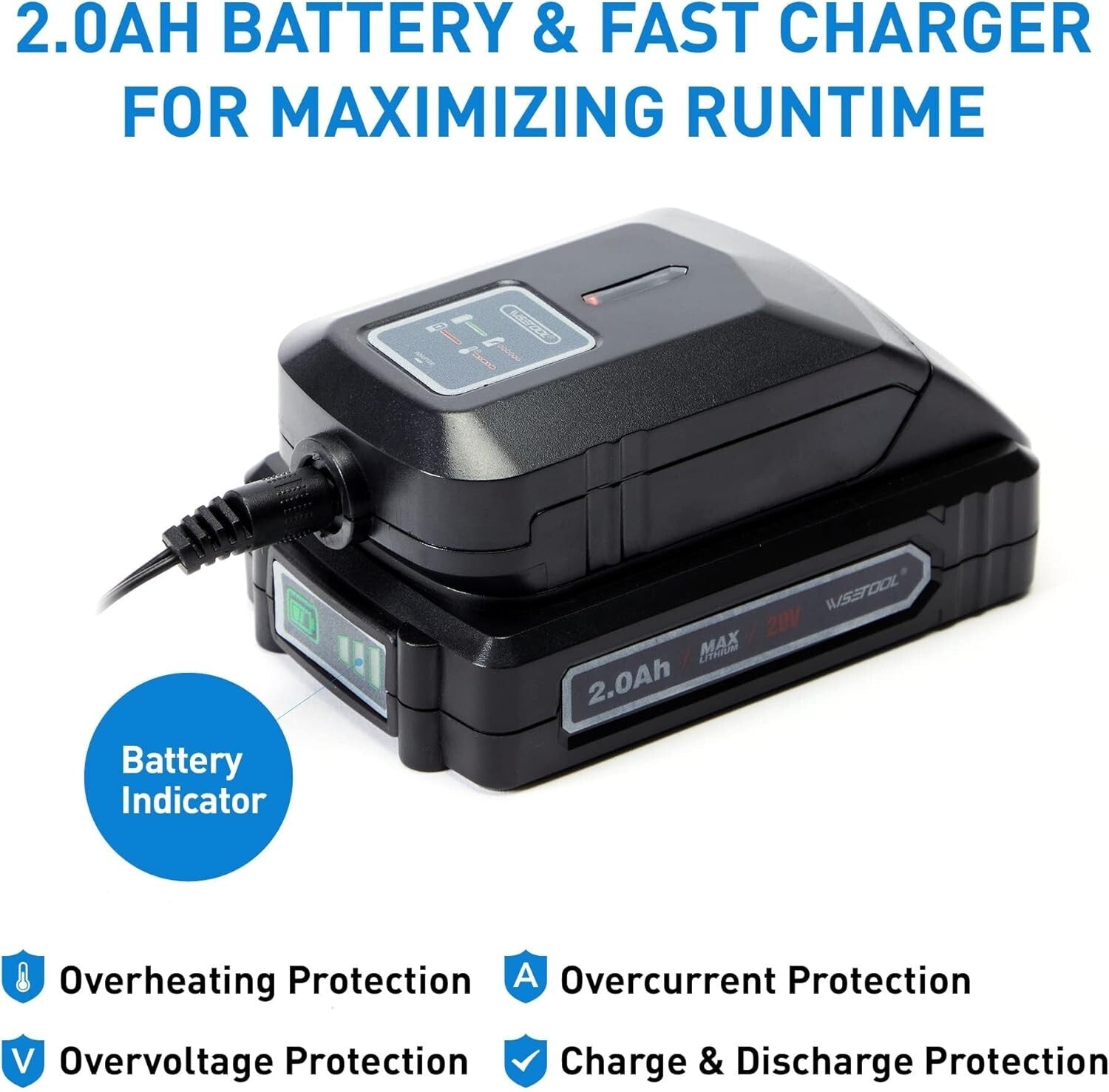 Lightweight Cordless 20V String Trimmer & Leaf Blower - Adjustable & Powerful