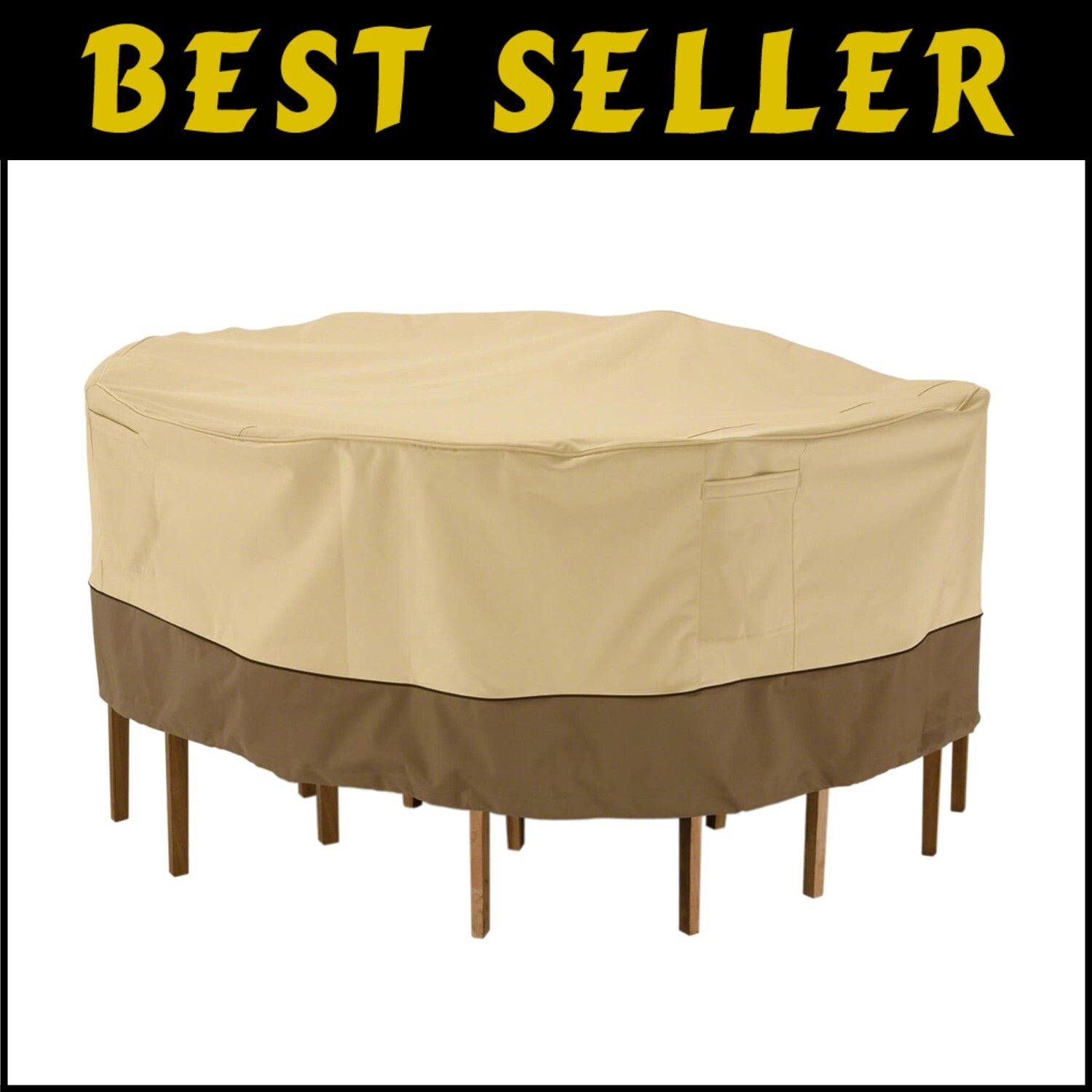 Veranda 60 Inch Round Table Cover - Stylish Protection Against Weather Elements