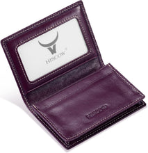 Load image into Gallery viewer, Premium Antiqued Purple Leather Card Case - Compact &amp; Stylish for Networking