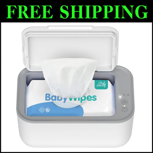 Portable 2-in-1 Baby Wipe Warmer and Dispenser with Even Heating & Moisture Seal
