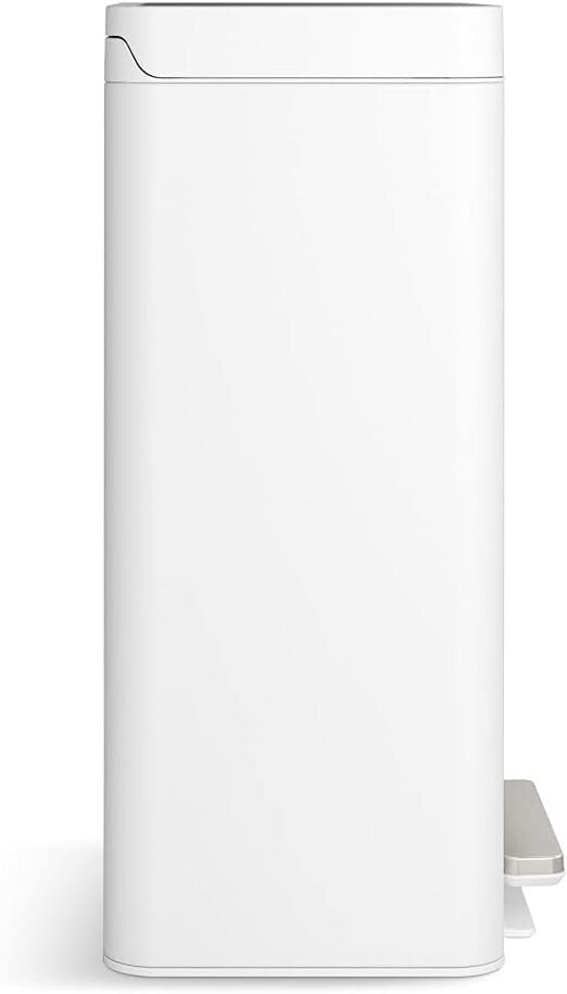 Fingerprint-Resistant 11 Gallon Trash Can - Step-On Foot Pedal and Liner Bins