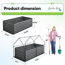 Load image into Gallery viewer, Galvanized Raised Garden Bed with Breathable Cover - Ideal for Year-Round Growth