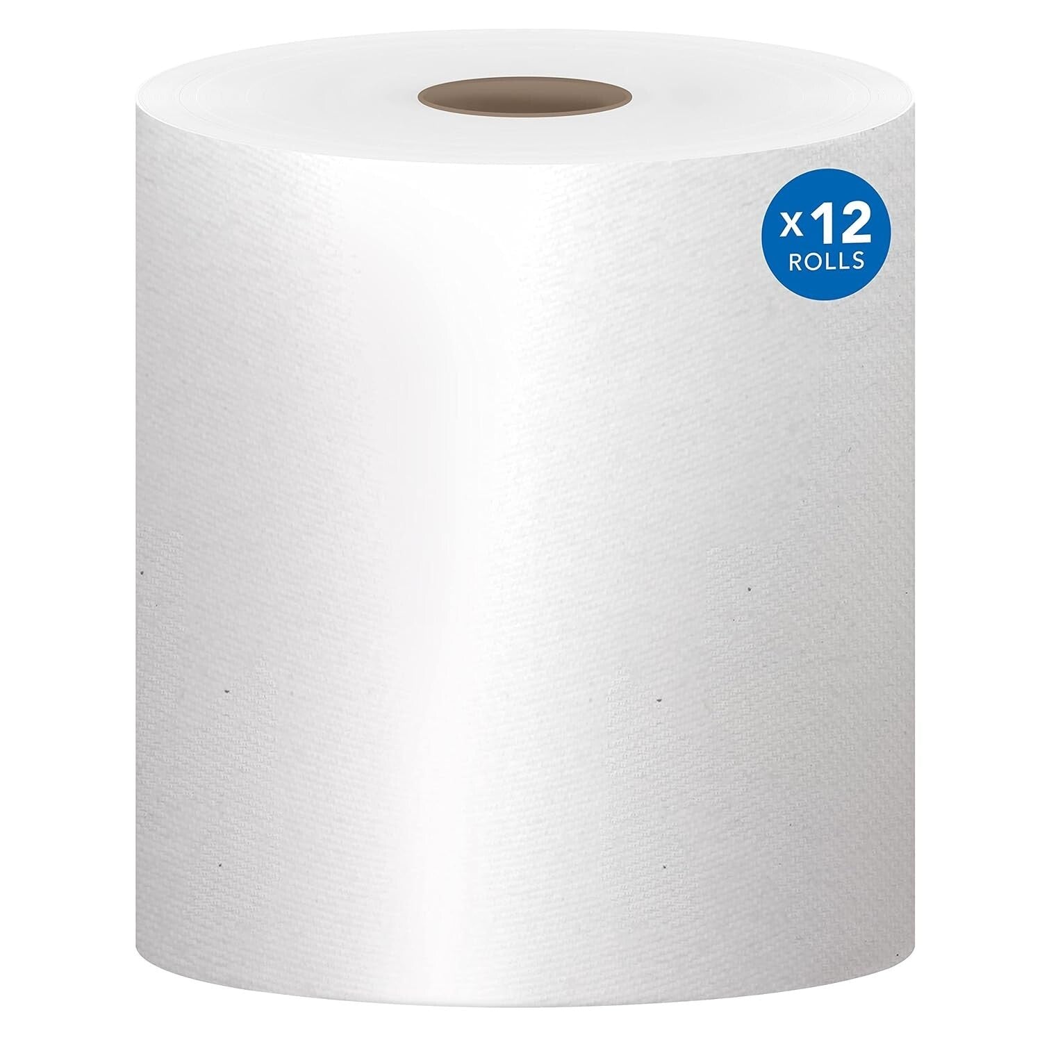 12 Rolls of Absorbent Hard Roll Paper Towels - Fast Drying, 9,600 Total Sheets