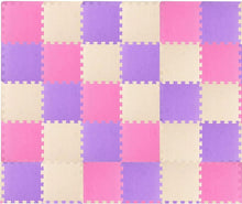Load image into Gallery viewer, Soft &amp; Easy-Clean Kids Play Mat - 12x12 Interlocking Foam Tiles in Bright Colors